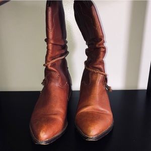 Vintage 80s Z Line by Zodiac Cowboy Boots w/ Cord